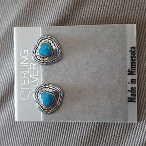 Silver heart earrings